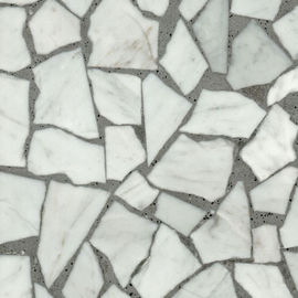 White Terrazzo Stone Tiles , Terrazzo Wall Tiles Composite Construction Material